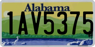 AL license plate 1AV5375