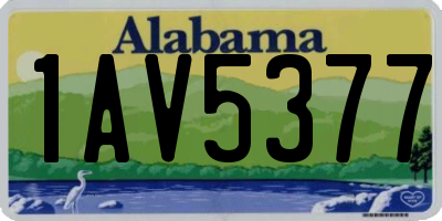 AL license plate 1AV5377