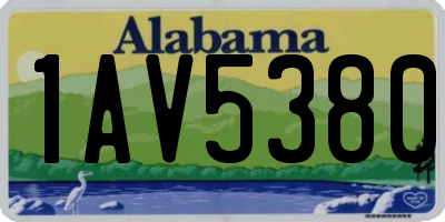 AL license plate 1AV5380