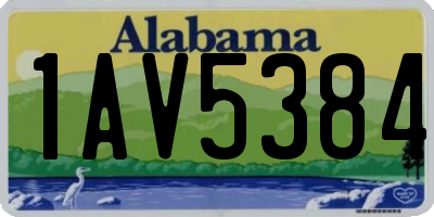 AL license plate 1AV5384