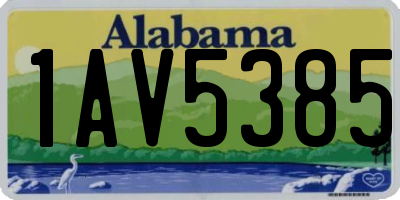 AL license plate 1AV5385