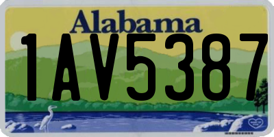 AL license plate 1AV5387