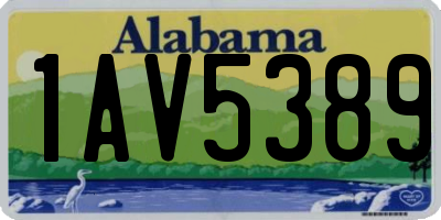 AL license plate 1AV5389