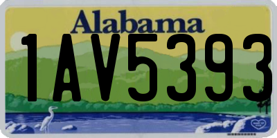 AL license plate 1AV5393