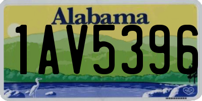 AL license plate 1AV5396