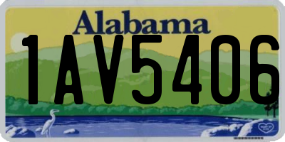 AL license plate 1AV5406