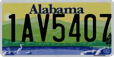 AL license plate 1AV5407