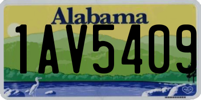 AL license plate 1AV5409