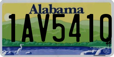 AL license plate 1AV5410