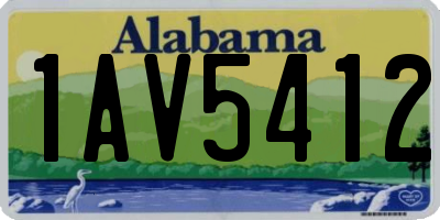 AL license plate 1AV5412