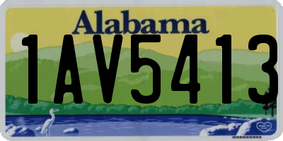 AL license plate 1AV5413