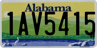 AL license plate 1AV5415