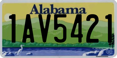 AL license plate 1AV5421