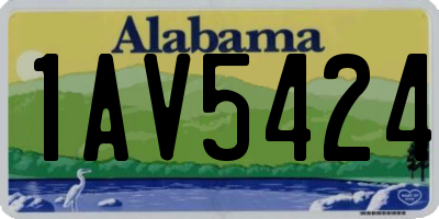 AL license plate 1AV5424