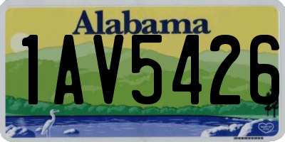 AL license plate 1AV5426