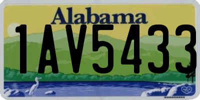 AL license plate 1AV5433