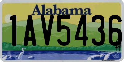 AL license plate 1AV5436