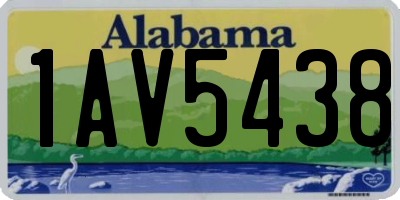 AL license plate 1AV5438