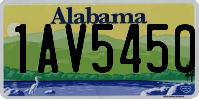 AL license plate 1AV5450