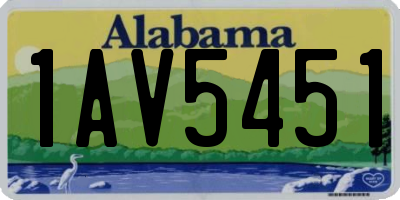 AL license plate 1AV5451