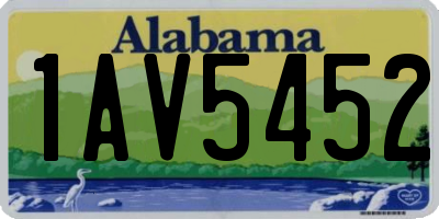 AL license plate 1AV5452