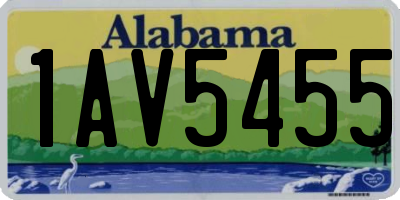 AL license plate 1AV5455