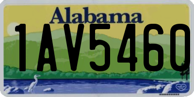 AL license plate 1AV5460