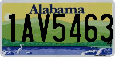 AL license plate 1AV5463