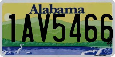 AL license plate 1AV5466