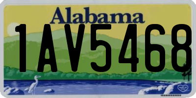 AL license plate 1AV5468