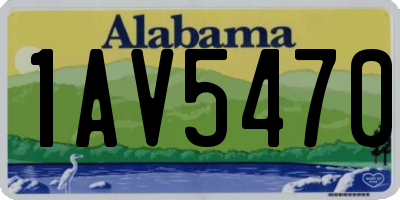 AL license plate 1AV5470
