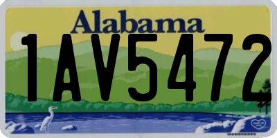 AL license plate 1AV5472
