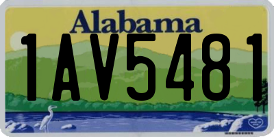 AL license plate 1AV5481