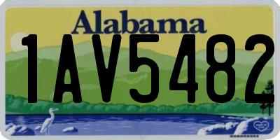 AL license plate 1AV5482