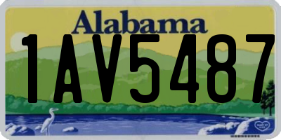 AL license plate 1AV5487