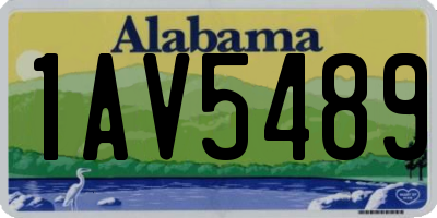 AL license plate 1AV5489