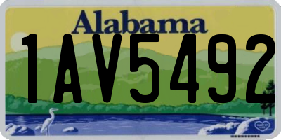 AL license plate 1AV5492
