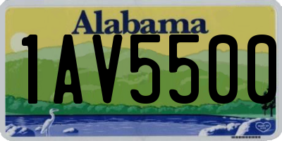 AL license plate 1AV5500