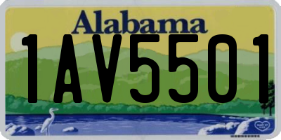 AL license plate 1AV5501