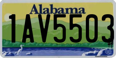 AL license plate 1AV5503