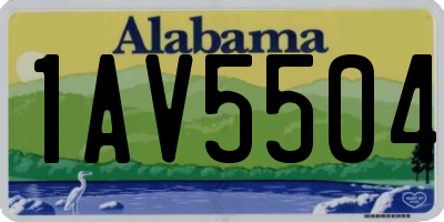 AL license plate 1AV5504