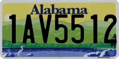 AL license plate 1AV5512