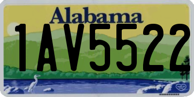 AL license plate 1AV5522