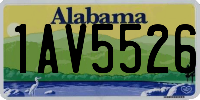 AL license plate 1AV5526