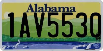 AL license plate 1AV5530