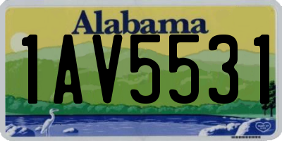 AL license plate 1AV5531