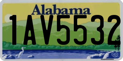 AL license plate 1AV5532