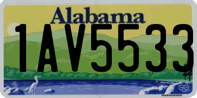 AL license plate 1AV5533