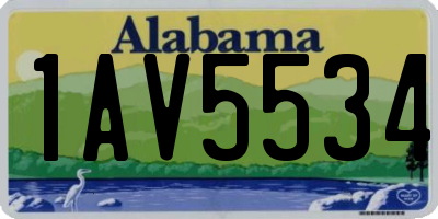 AL license plate 1AV5534
