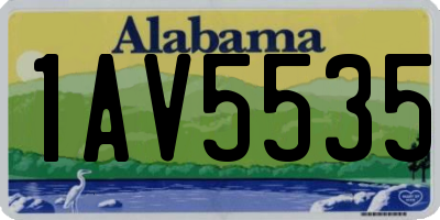 AL license plate 1AV5535
